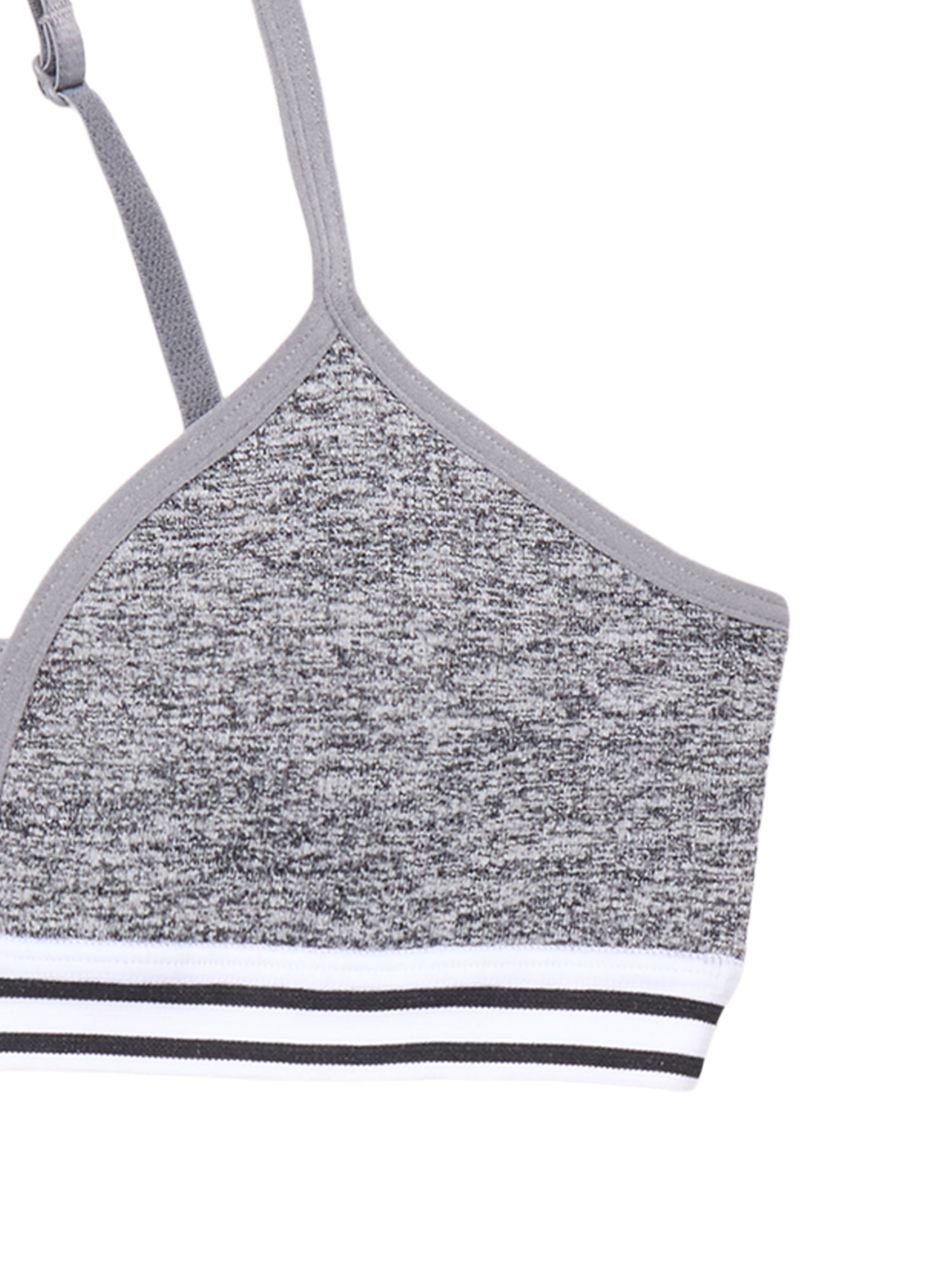 Wonder Nation Girls Ribbed Bralette with Removable Pads, 2-Pack, Sizes XS-XXL