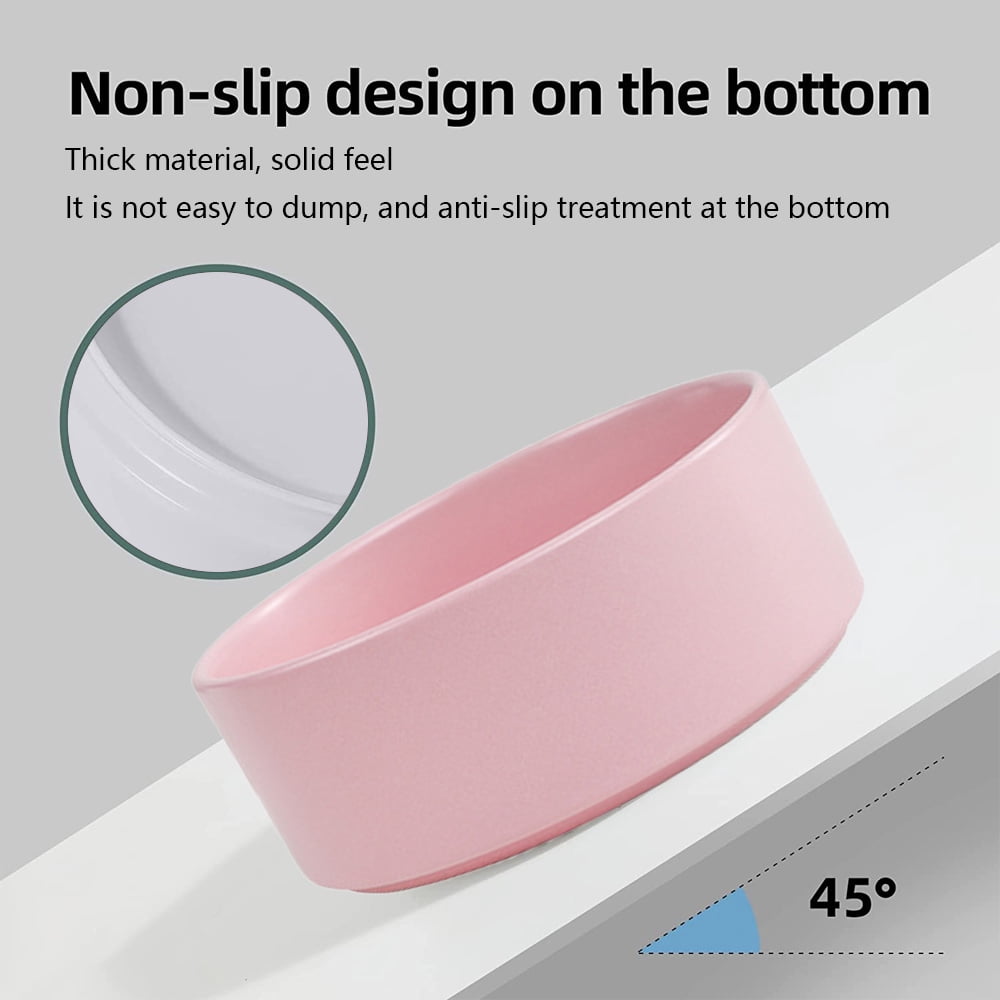Ceramic Pet Bowl for Cats and Small Dogs,Non Slip Ceramic Cat Dish for Food and Water