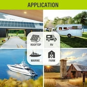 15 Watts Solar Panel Kit, High Efficiency Battery Charger With 50A Controller, 15x11 Portable Waterproof Solar Panel Set, Backup Power Emergency Power Supply For Camp RV Home Boat Caravan Rooftop