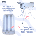 thumbnail image 5 of Bañera Tina Plegable Para Bebé Con Base Ibaby Fontana Transp Transparente Fontana gris, 5 of 5