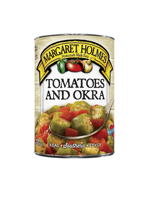 Margaret Holmes Canned Tomatoes and Okra, 14.5 oz, Can