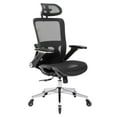 thumbnail image 4 of Ergonomic Mesh Office Chair with Lumbar Support&Blade Wheels, High Back Desk Chair with Adjustable Headrest with Flip-Up Arms, Computer Chair for Home & Office, Black, 4 of 9