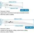 thumbnail image 4 of 12Pcs Reciprocating Saw Blade 6/9 Inch Sharp Fast Cutting Saw Blade Woodworking Tool for Cutting Wood, 4 of 10