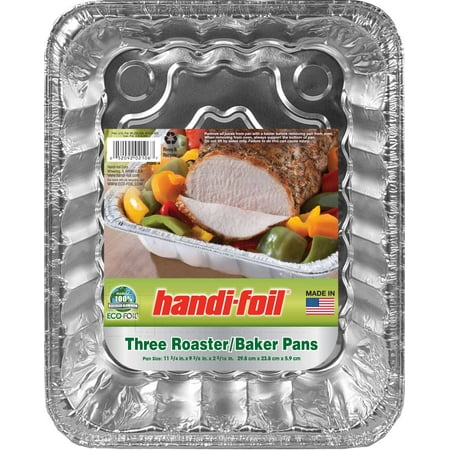 Rooster Casserole - Handi-Foil Eco-Foil Ultra Roaster & Baker Pans, 3 Piece