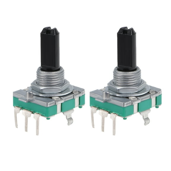 360 Degree Rotary Encoder Code Switch Digital Potentiometer EC16 5 Pins 20mm D-Shaft 2 Pcs