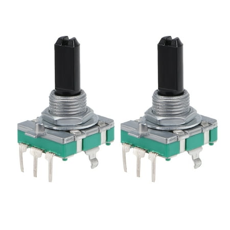 360 Degree Rotary Encoder Code Switch Digital Potentiometer EC16 5 Pins 20mm D-Shaft 2 Pcs