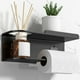 thumbnail image 5 of Soporte de aroma para baño, portarrollos de papel higiénico, montado en la pared, estante para baño, color negro, 5 of 6
