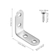 thumbnail image 2 of MasteelfCA 1 Ensemble de Supports d'Angle et Vis pour Table Surélevée Cadre de Lit Armoire, 2 of 7