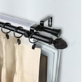 thumbnail image 2 of 13/16" Dia Adjustable 28-48 inch Double Curtain Rod with Dagan Finials - Black,(4767-282), 2 of 3