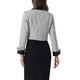 thumbnail image 3 of CHAQUETAS CORTAS DE TWEED INSPIRADAS EN CHIC PARA MUJERES, CON SOLAPA DE CONTRASTE, BLAZER VINTAGE DE CUADROS M BLANCO, 3 of 5
