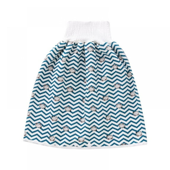 Children's Cotton Training Pants Cloth Diaper Skirt, Washable, Waterproof, Reusable Diaper Pants, High Waist Diaper Skirt-music L Code