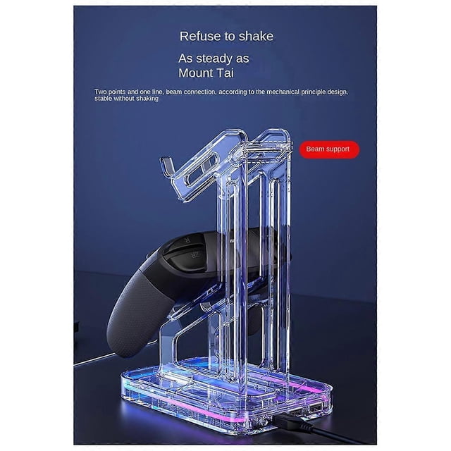 For //Switch / Dual Layer Game Console Handle Universal Bracket with RGB Lighting Effect