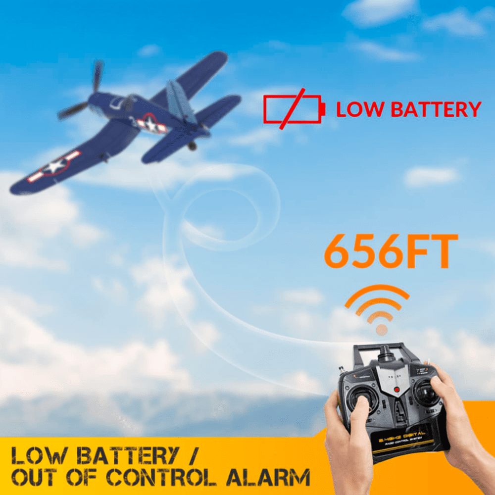 VOLANTEX F4U Corsair RC Airplane 4CH 2.4GHz Aerobatic Aircraft Remote Control Fixed Wingspan Plane