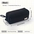 thumbnail image 2 of Foldable Pencil Case Zipper Big Capacity Aesthetic Canvas Pencil Pouch Compartments Stationery Organizers Pen Bag for Kids Girls Boys Teen Student School Supplies Makeup Bags, 2 of 8