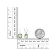 thumbnail image 3 of Gem Stone King 925 Sterling Silver Green Prasiolite Women's Dangle Earrings (10.00 Cttw, 11MM Cushion Checkerboard), 3 of 3