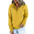 thumbnail image 2 of Aloohaidyvio Hoodies,Womens Hooded Sweatshirt Solid Color Long-Sleeved Casual Blouse Pullover Tops, 2 of 6