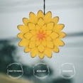 thumbnail image 4 of OUNONA 1Ud Simulación Flor En Hierro Para Pared Con Estilo Amarillo, 4 of 6