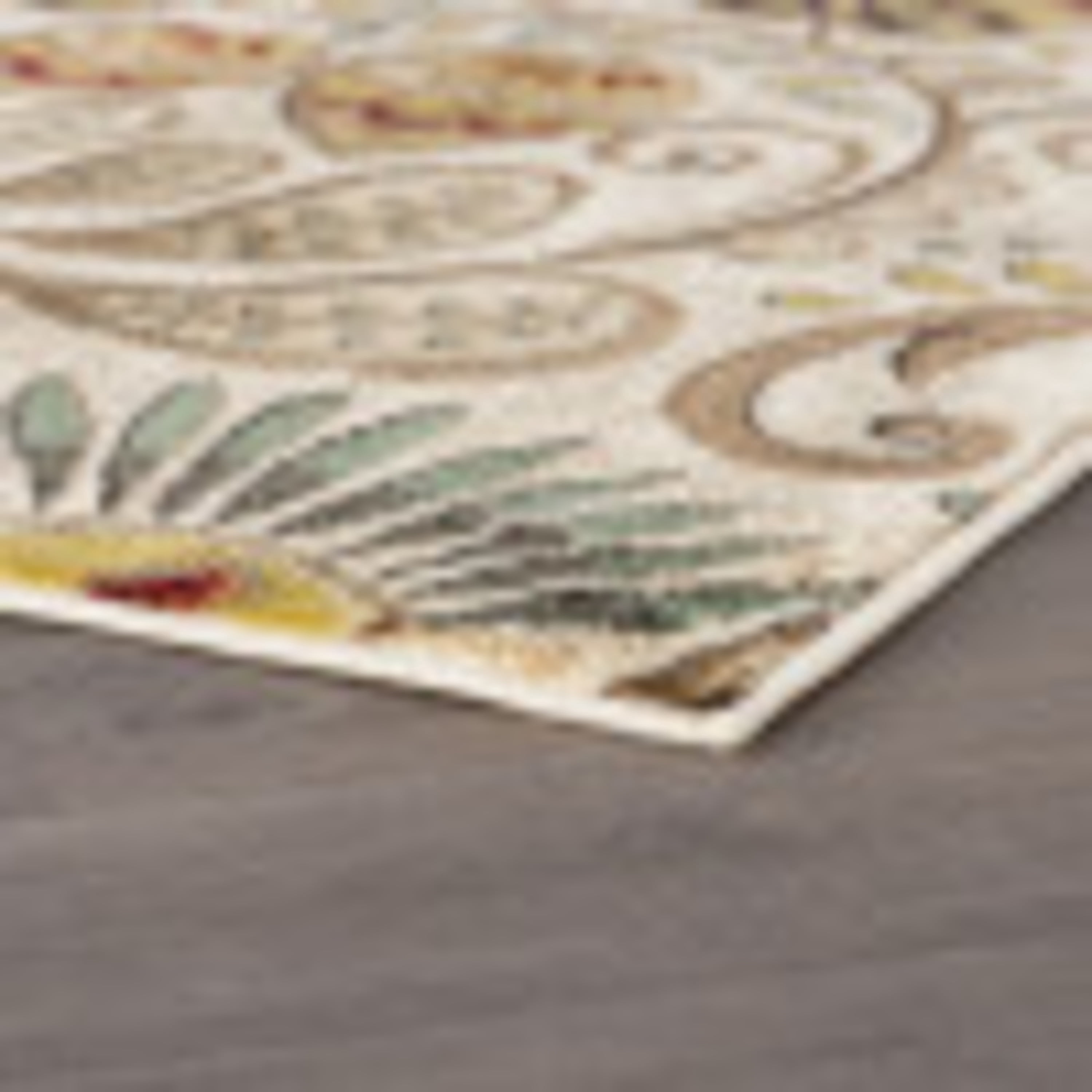 Capri Transitional 6.7' x 9.6' Ivory and Beige Polypropylene Indoor Area Rug