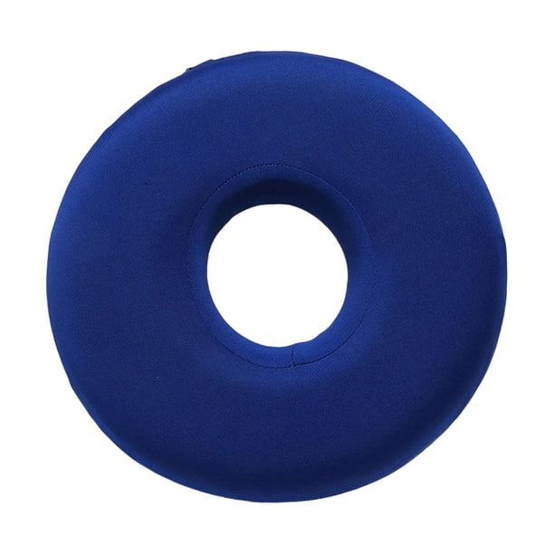 Almohada para perforación de orejas, protector de orejas, poliéster, cómoda, fácil de limpiar y extraíble. redondo azul
