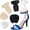 Black-khaki-clear, variant on Heel Cushion Inserts and Metatarsal Pads for Women, 3 Pairs Heel Grips and 3 Pairs Ball of Foot Cushions, Silicone Shoe Pads Insoles for High Heels, Blister Prevention for Too Big Shoes