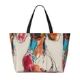 thumbnail image 2 of Disketp Colorful Dachshund Art Bolsa de Playa de Gran Capacidad, Bolso Impermeable y a Prueba de Arena para Mujer, Ideal para Playa, Piscina y Natación, 2 of 7