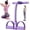 Purple, variant on 8 Tube Pedal Resistance Device, 17in Puller Exercise Band with Handles for Home Workouts, Yoga, Resistance Training for Women Men