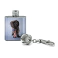 thumbnail image 2 of Affenpinscher Puppy Dog with Tie Stainless Steel 1oz Mini Flask Key Chain, 2 of 4
