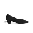 thumbnail image 2 of BLISSFUL STEP Women's Mental Buckle Slip on Block Heels Pumps Black (Size 6), 2 of 8