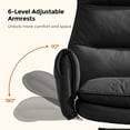 thumbnail image 6 of Patbrela Big and Tall Office Chair, PU Leather Swivel Desk Chair Ergonomic Computer Chairs with Adjustable Armrests, Black, 6 of 10