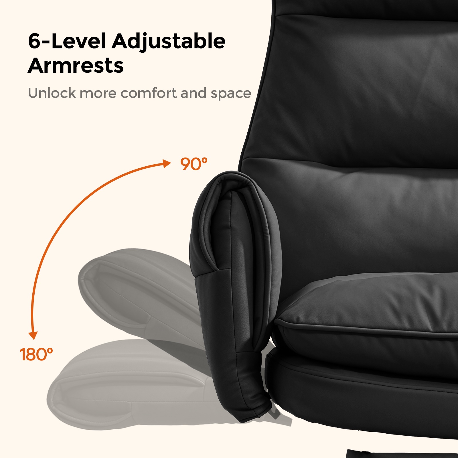 Patbrela Big and Tall Office Chair, Black photo 4
