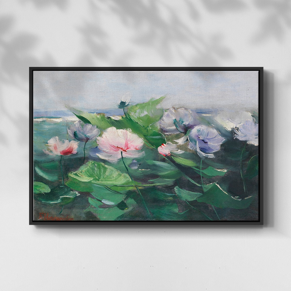 Vintage Botanical Print-LXIX By Wexford Home Framed in Black Wood Gallery Wrapped Canvas 17 in. x 25 in.