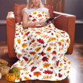 thumbnail image 2 of Cozy Fall Throw Blanket for Couch Autumn Leaves and Berries Blanket Fall Blankets and Throws, 60" x 50", 2 of 6
