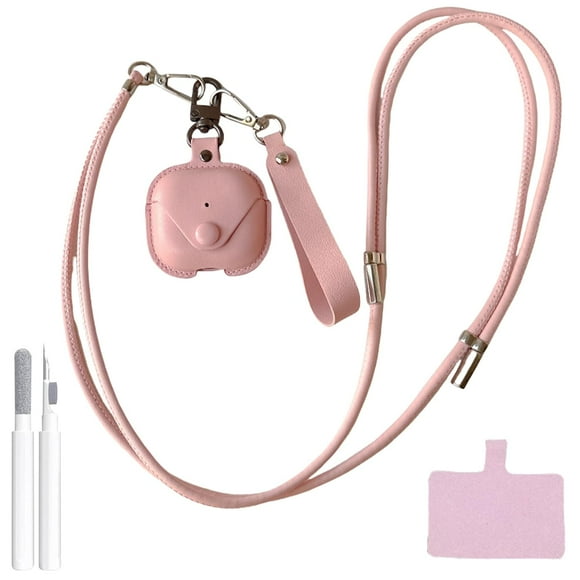 Funda protectora de piel auténtica ChouxiLin para AirPods 4, color rosa