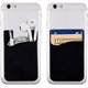 thumbnail image 5 of Cell Phone Wallet, Stick on Wallet for Credit Card, Business Card and Id, Works with Almost Every Phone, Grey/Black/White, 5 of 5