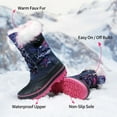 thumbnail image 4 of Dream Pairs Kids Boys & Girls Snow Boots Insulated Waterproof Winter Snow Boots KRIVER-1 NAVY/FUCHSIA Size 13, 4 of 6