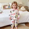 thumbnail image 2 of masbird Little Boys Girls Pajamas Sets Dinosaur Cotton 2 Piece Toddler Clothes Kids Pjs Sleepwear 6-12 Months 12-24 Months 2t 3t 4t 5t 6t 7t 8t 9t(Light Pink,4-5 Y), 2 of 7