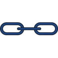thumbnail image 2 of Greenfield 2116-R - 5/16" x 5' Royal Blue PVC Coated Steel Anchor Chain, 2 of 3