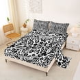 thumbnail image 2 of Erosebridal Abstract Cheetah Print Full Size Sheets 4-Piece For Teens,Boys Girls Animal Leopard Print Bed Sheets, 2 of 5