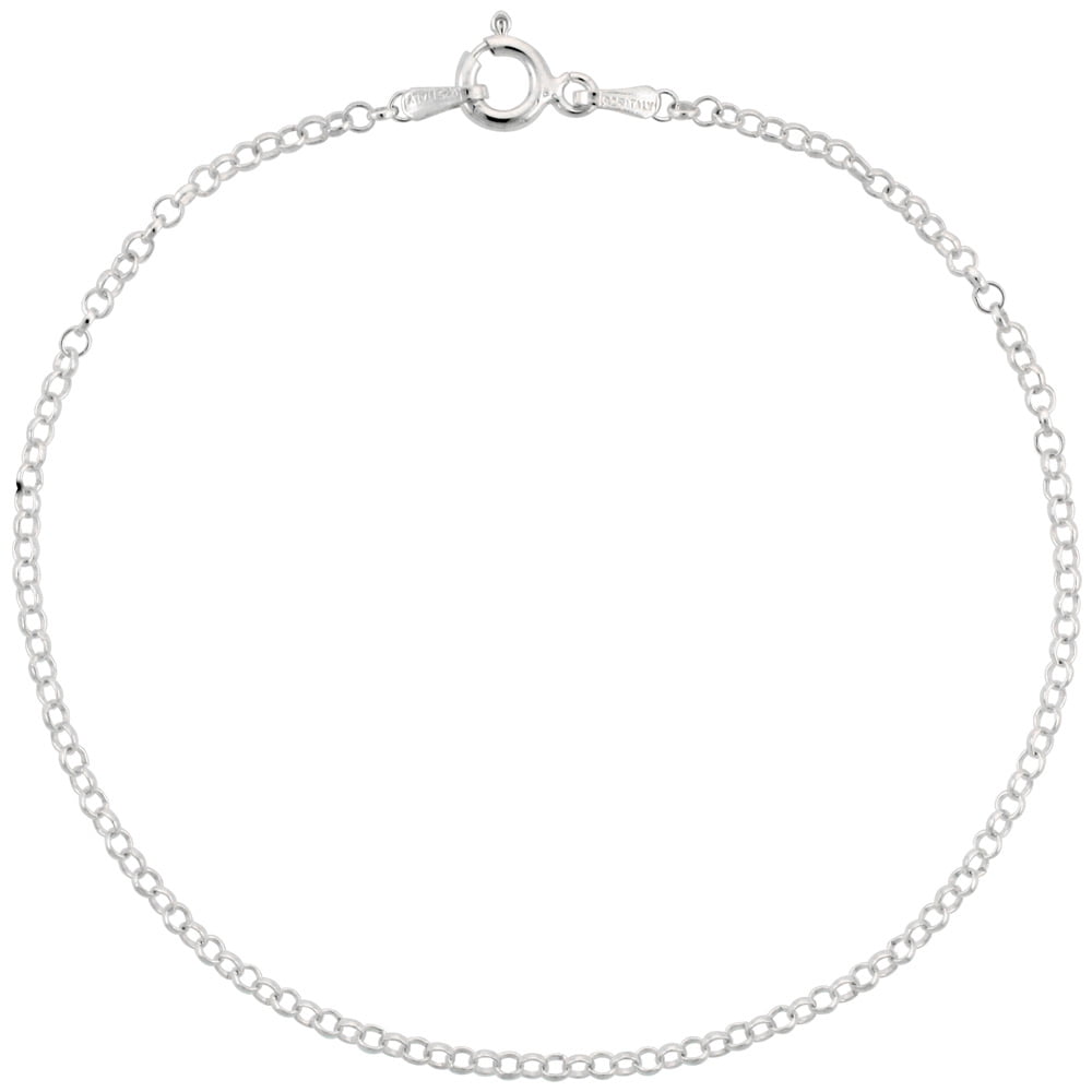 925 Sterling Silver 2mm Polished Rolo Link Chain Necklace 16-24