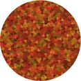 thumbnail image 1 of Ahgly Company Indoor Round Patterned Orange Red Orange Area Rugs, 5' Round, 1 of 6