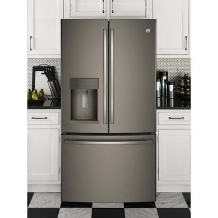 GE - 27.7 Cu. Ft. French Door Refrigerator - Slate