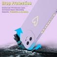 thumbnail image 4 of Compatible with iPhone 12 Case 6.1 inch for Women Girls, Cute Luxury Love Heart [Soft Anti-Scratch Full Camera Lens Protection] Silicone Girly Shockproof Phone Case for iPhone 12-Purple, 4 of 13