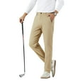 thumbnail image 3 of Men's 4-Way Stretch Dress Pants - Mid-Rise Straight Cut with Elastic Waist (Business Casual), 3 of 12