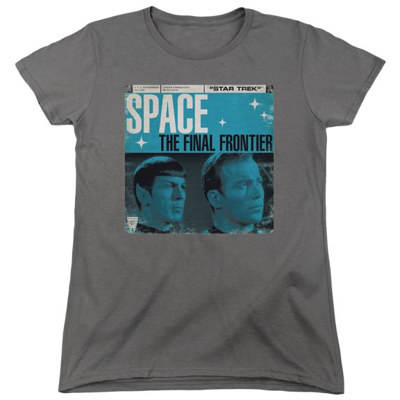 Star Trek Final Frontier Cover Women's T-Shirt Charcoal