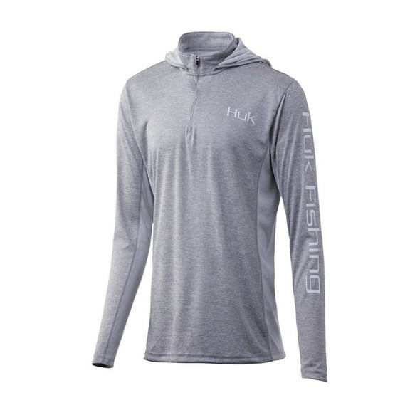 Huk Women's Coldfront Icon X Hoodie-True Gray Heather