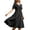 Black, variant on Uobin Women Casual Solid Short Sleeve Long Maxi Dress Lightweight Breathable Fashion Loose Dress with Pockets