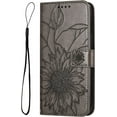 thumbnail image 3 of Case for Moto G Stylus 5G 2023 Wallet Case Kickstand Magnetic Closure with Card Holder Sunflower Pattern Leather Flip Durable Shockproof Cover for Moto G Stylus 5G 2023 Gray Sunflower, 3 of 16