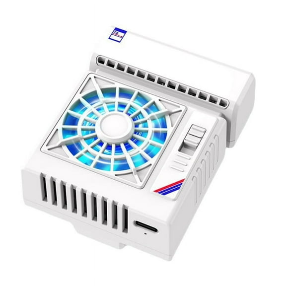 XISAOK 6000RPM Air Conditioning Type Back Clip Mute Fan Phone Cooler Fan with RGB-