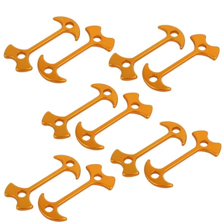 High Test Anchor Chain Unique Bargains 10pcs 78mm Length Aluminium Alloy Fishbone Stopper Anchor Tent Peg Gold Tone ()