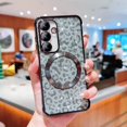 thumbnail image 4 of for Samsung Galaxy S23 FE 5G Case Magnetic Compatible with MagSafe Cute Leopard Bling Glitter Women Phone Case Luxury Plating Clear Camera Cover Shockproof Soft Bumper for S23 FE 6.4" (Black), 4 of 9